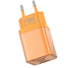 JELLICO ładowarka sieciowa EU55 GaN PD 33W 1xUSB-C + 1xUSB QC3.0 Pomarańczowy