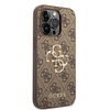 Guess GUHCP15X4GMGBR iPhone 15 Pro Max 6.7" brązowy/brown hardcase 4G Big Metal Logo