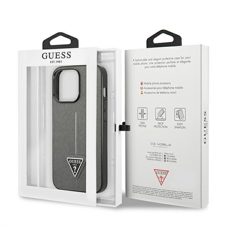 GUESS ETUI HARDCASE DO IPHONE 13 PRO 13 6,1 SAFFIANO Z TRIANGLE LOGO