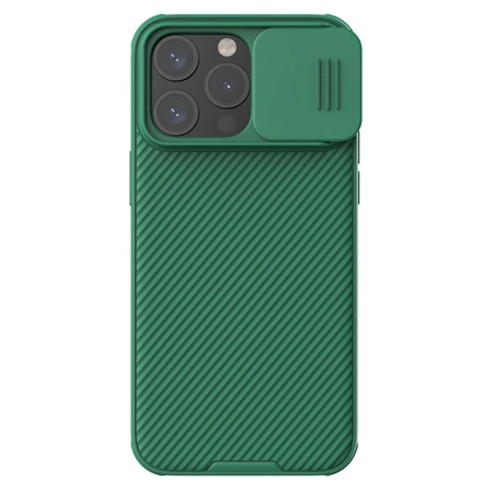 Pancerne etui Nillkin CamShield Pro Magnetic Case do iPhone 15 Pro z osłoną na aparat - zielone