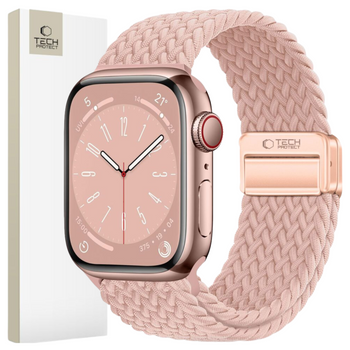TECH-PROTECT NYLONMAG APPLE WATCH 6 / 7 / 8 / 9 / 10 / SE / ULTRA 1 / 2 (44 / 45 / 46 / 49 MM) DUSTY ROSE
