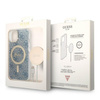 Guess zestaw ładowarka MagSafe + etui do iPhone 14 6,1" niebieskie 4G Print (GUBPP14SH4EACSB)