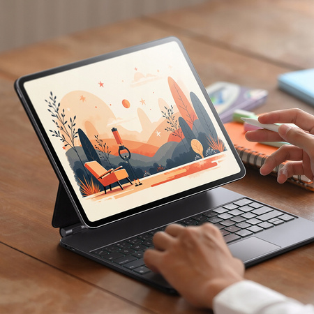 MCDODO ETUI KLAWIATURA PODŚWIETLANA APPLE IPAD PRO M4 13 CALI 2024 CZARNY