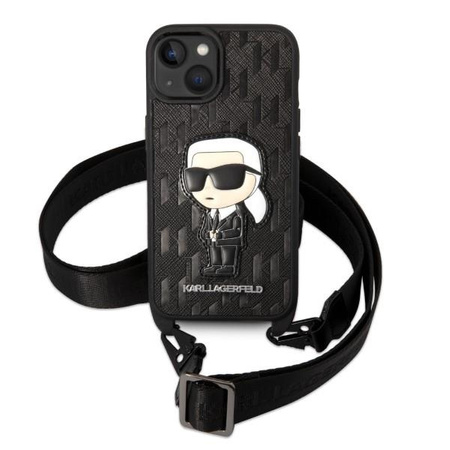 Karl Lagerfeld KLHCP14MSTKMK iPhone 14 Plus 6,7" czarny/black hardcase Monogram Ikonik Patch