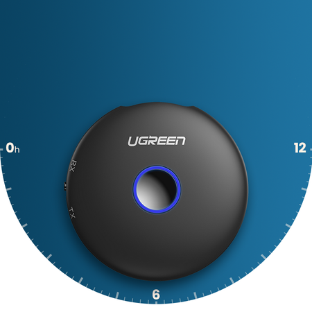 Ugreen 2w1 nadajnik / odbiornik dźwięku Bluetooth 4.2 aptX czarny (CM108 40762)