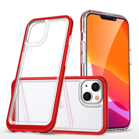 HURTEL CLEAR 3IN1 ETUI DO IPHONE 14 PLUS SILIKONOWY POKROWIEC Z RAMKĄ