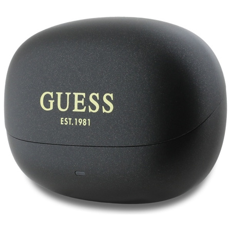 Guess słuchawki Bluetooth GUTWST88MCTGK  TWS + stacja dokująca czarny/black Capsule Printed Logo