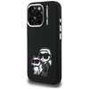 Etui Karl Lagerfeld Silicone Karl&Choupette Sketch MagSafe do iPhone 16 Pro czarny