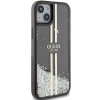 Etui Guess Liquid Glitter Gold Stripes na iPhone 15 Plus / 14 Plus - czarne