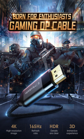 MCDODO KABEL PRZEWÓD MINI DISPLAY PORT 1.4 DP 4K 165HZ DO MONITORA HDR 2M