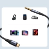 Joyroom kabel audio stereo AUX 3,5 mm mini jack - USB-C do telefonu 1,2m czarny (SY-A07)