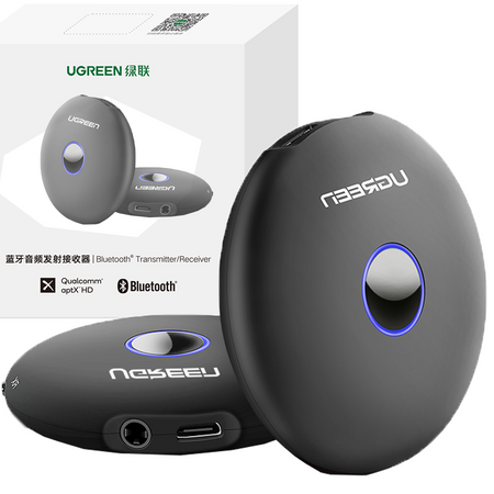 Ugreen 2w1 nadajnik / odbiornik dźwięku Bluetooth 4.2 aptX czarny (CM108 40762)