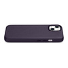iCarer Case Leather pokrowiec etui z naturalnej skóry do iPhone 14 Plus ciemnofioletowy (kompatybilne z MagSafe)
