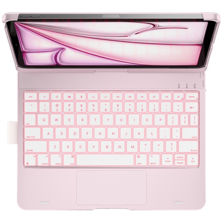 Etui Typecase Flexbook Touch z klawiaturą do iPad Air 11" 2024/2025 jasno różowy