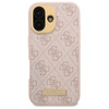 Guess GUHMP16SU4GPRP iPhone 16 6.1 różowy/pink hardcase 4G Logo Plate MagSafe