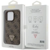 Etui Guess Leather 4G Triangle Strass do iPhone 15 Pro Max - brązowe