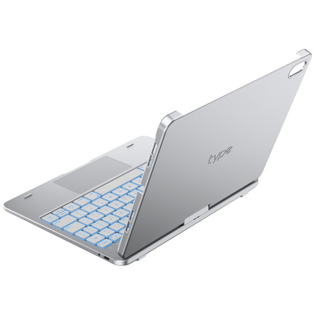 Etui Typecase Flexbook Touch z klawiaturą do iPad 11" (A16) 2025 / iPad 10.9" 2022 srebrny