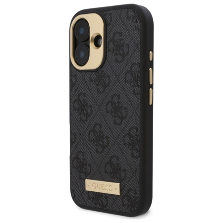 Guess GUHMP16MU4GPRK iPhone 16 Plus 6.7 czarny/black hardcase 4G Logo Plate MagSafe