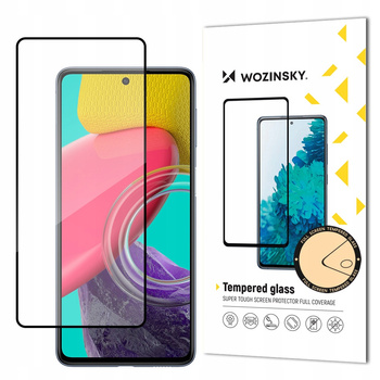 WOZINSKY SZKŁO HARTOWANE FULL GLUE DO SAMSUNG GALAXY M53 5G Z RAMKĄ OCHRONA