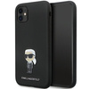 Etui Karl Lagerfeld KLHCN61SMHKNPK na iPhone 11 / Xr - czarne Silicone Ikonik Metal Pin