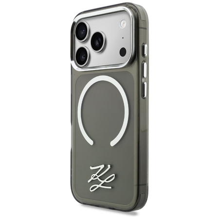 Etui Karl Lagerfeld IML KL Script Logo MagSafe do iPhone 17 Pro czarny