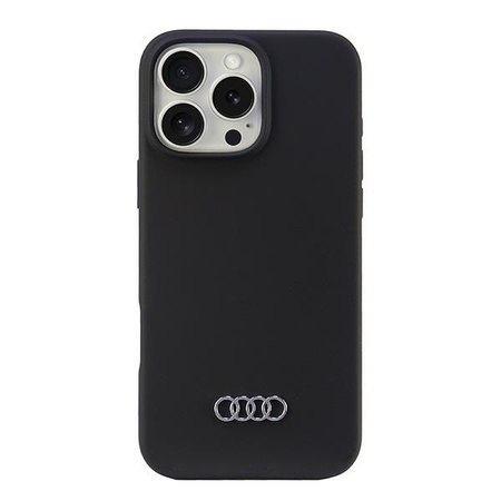 AUDI ETUI SILIKONOWE CASE POKROWIEC DO IPHONE 16 PRO MAX 69 CZARNY HARDCASE