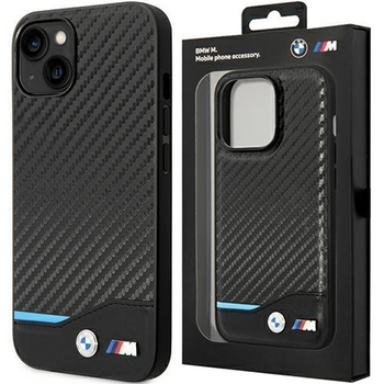 Etui BMW BMHCP14M22NBCK iPhone 14 Plus 6,7" czarny/black Leather Carbon