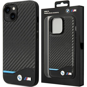 Etui BMW BMHCP14S22NBCK iPhone 14 6,1" czarny/black Leather Carbon