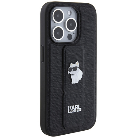 KARL LAGERFELD KLHCP14LGSACHPK ETUI HARDCASE DO IPHONE 14 PRO 6,1 GRIPSTAND