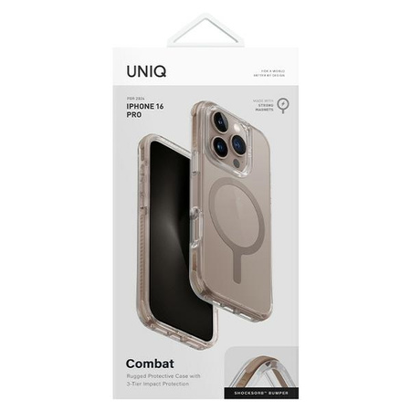 UNIQ ETUI COMBAT DO IPHONE 16 PRO 6,3 MAGCLICK CHARGING ZŁOTY TAUPE GOLD