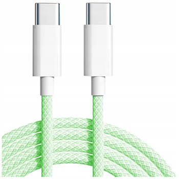 CO2 ŁADOWARKA KABEL USB-C SZYBKIE ŁADOWANIE USB TYP C DO IPHONE 15 1M ZIELONY