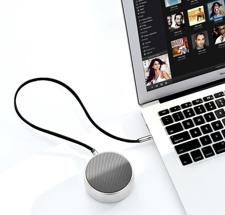 Ugreen płaski kabel przewód audio AUX 3,5 mm mini jack 5m srebrny (10728)