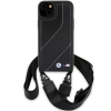 Etui BMW M Edition Carbon Stripe & Strap na iPhone 15 / 14 / 13 - czarne