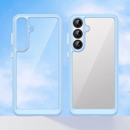 HURTEL ETUI DO TELEFONU SAMSUNG GALAXY S25+ OUTER SPACE CASE Z ŻELOWĄ RAMKĄ