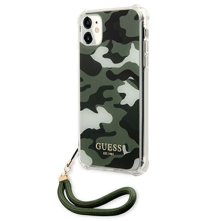 Guess GUHCN61KSARKA iPhone 11 6,1" / Xr zielony/khaki hardcase Camo Collection