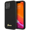 Etui Guess GUHCP13XLSLMGBK na iPhone 13 Pro Max 6.7" black/czarny hardcase Silicone Script Gold Logo