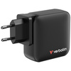 Ładowarka sieciowa Verbatim Mini GaN 165W 3xUSB-C PD/1x USB-A QC czarny 32216