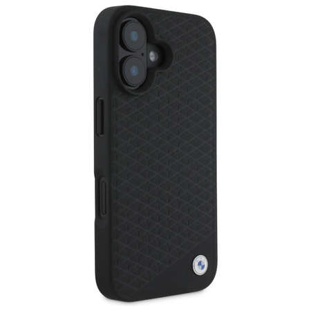 BMW BMHMP16S23RDDK iPhone 16 6.1        czarny/black hardcase Sign Leather Diamond Metal Logo MagSafe