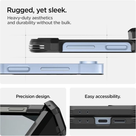 Etui Spigen Tough Armor Pro Mag MagSafe na Samsung Galaxy Z Flip 6 / 7 FE - czarne