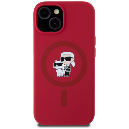 KARL LAGERFELD ETUI SILICONE KARL&CHOUPETTE DO IPHONE 15 DO MAGSAFE