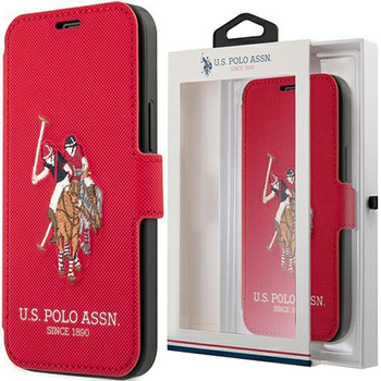 US Polo USFLBKP12SPUGFLRE iPhone 12 mini 5,4" czerwony/red book Polo Embroidery Collection