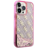 Etui Guess GUHCP14LLC4PSGP na iPhone 14 Pro - różowe Liquid Glitter 4G Transculent