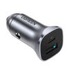 Ugreen szybka ładowarka samochodowa USB-A / USB-C 30W PD PPS szara (CD130)