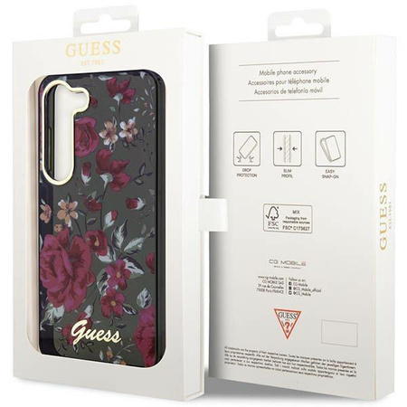 Etui Guess GUHCS23MHCFWSA S23+ S916 zielony/khaki hardcase Flower Collection