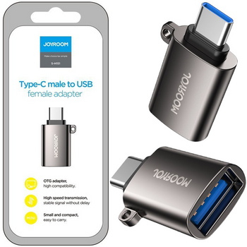 Joyroom adapter przejściówka USB 3.2 Gen 1 (męski) - USB Typ C (żeński) czarny (S-H151 Black)