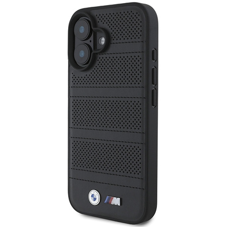 BMW BMHMP16S23PUSPK iPhone 166.1 czarny/black hardcase M Perforated And Stitched Line MagSafe
