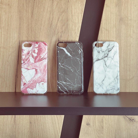 Wozinsky Marble żelowe etui pokrowiec marmur iPhone 12 Pro / iPhone 12 czarny