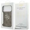 Etui Guess 4G Big 4G Classic Logo na iPhone 17 Pro Max brązowy - srebrne