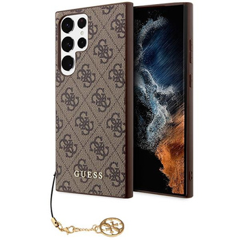 Etui Guess GUHCS23LGF4GBR S23 Ultra S918 - brązowe 4G Charms Collection