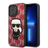 Etui Karl Lagerfeld KLHCP13LPMNIKPI na iPhone 13 Pro / 13 hardcase - czerwone Monogram Ikonik Patch